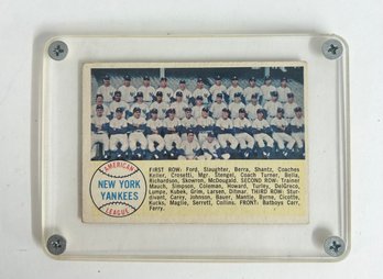 1958 Topps New York Yankees Checklist #246 Card - Mickey Mantle