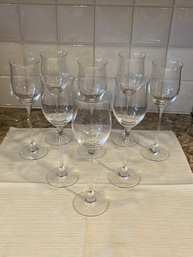 Set Of 8 Lenox Tuscany Crystal Tulip Wine Glasses