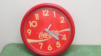 Working Vintage Coca Cola Plastic Wall Clock