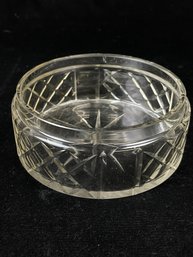 Cut Glass Bowl Made In Czechoslovakia