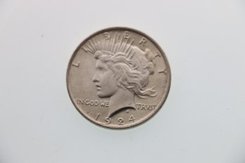 1924 Silver Peace Dollar Coin