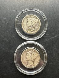 2 Mercury Dimes 1941, 1941-S