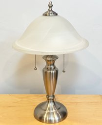 A Brushed Steel Table Lamp