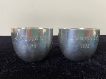 Set Of Stiff Pewter Jefferson Cups