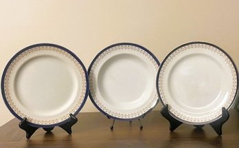 Three Pieces Of Antique Bisto (Bishop & Stonier) England China- Two Plates And A Bowl