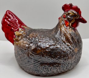 Hand Made Pottery Rooster From Wolna Ceramika In Poland, Signed By Artist