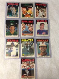(10) 1986 Topps Tiffany Baseball Cards
