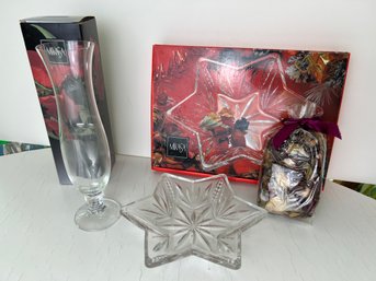 Duo Of Mikasa Glass Pieces