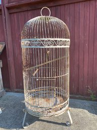 Vintage Iron Bird Cage 20x45in