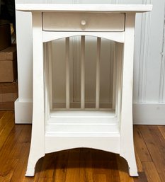 A Painted Wood Shadow Box Top Side Table