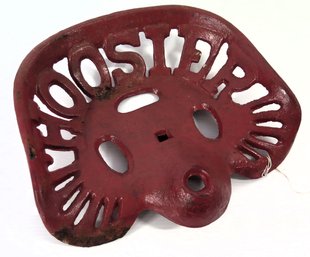 Vintage Red Hoosier Tractor Seat