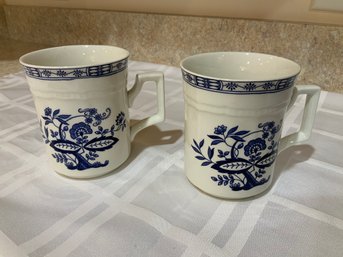 Pair Of Vintage Ironstone Mugs