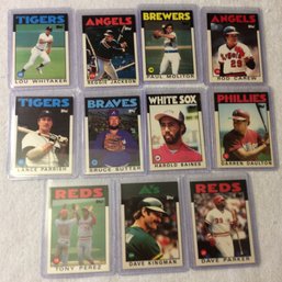 (11) 1986 Topps Tiffany Baseball Cards