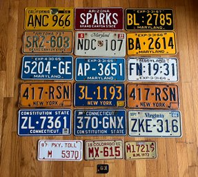 Vintage USA License Plate Collection