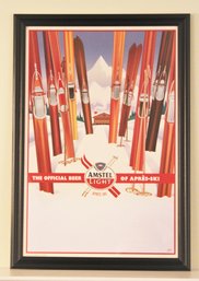 Amstel Light 2007 Apres Ski Print In Black Wooden Frame