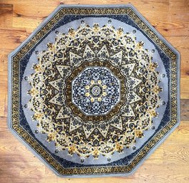 An Octagonal Area Rug - Machine Made Wool Mix