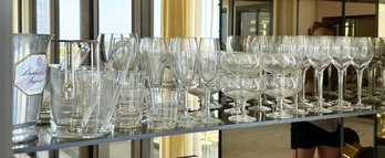 An Assortment Of Glass And Crystal Stemware