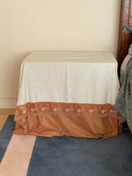 Custom Table Skirt With Jesurum Lace Detail With Decorator Table 2 Of 2.