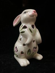 Nantucket Floral Cutout Bunny Sculpture