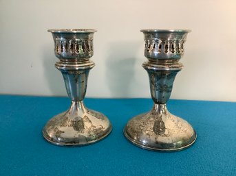 EMPIRE STERLING WEIGHTED CANDLESTICK HOLDERS