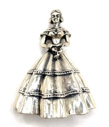 Vintage DANECRAFT Sterling Silver Heavy 3D Lady Pendant