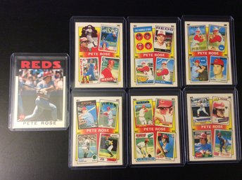 (7) 1986 Topps Tiffany Pete Rose With Pete Rose Special Set