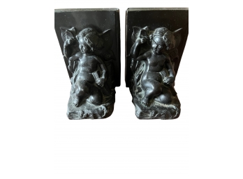 Black Cherub Bookends