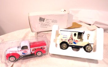 2 New In Box Pepsi-cola Delivery Trucks