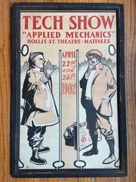 Tech Show Applies Mechanics Hollis St Theatre 1902 By E.B. Bird Lithograph Poster Framed 15x23