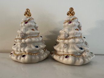 Lenox Christmas Tree Salt And Pepper Shakers