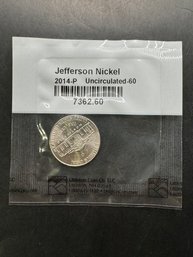 2014-P Uncirculated Jefferson Nickel In Littleton Package
