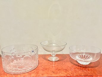 Trio Of Glass Serving Bowls