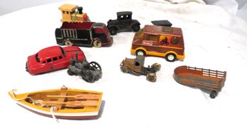 Buddy L Die Cast Van And Cast Iron Toy Trucks Cars