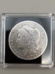 Beautiful 1879-O Morgan Silver Dollar In Plastic Case