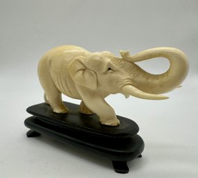 Bone Carved Elephant Figurine