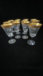 Tiffin Franciscan Minton Optic Water Goblets Set Of 12