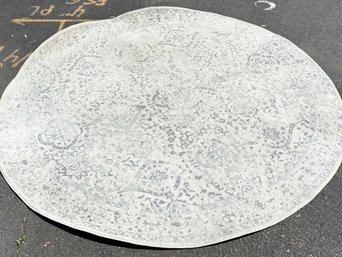 A Modern Turkish Machine Made Round Area Rug