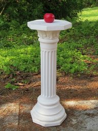 Ceramic Pedestal Column - Plants, Figural Busts, A Lamp, Etc.