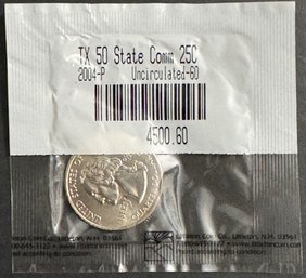 2004-P Uncirculated Texas 50 State Commemorative Quarter In Littleton Package