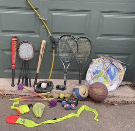 Fun Outdoor Lot-Devil Sticks, Lil Sioux Bow, Rawlings PPH Bat, Franklin Glove & Ball And More