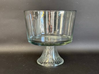 A Classic Footed Trifle Dish In Clear Glass