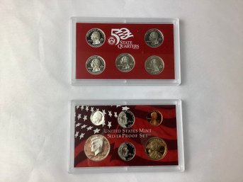 2005 S US Mint SILVER Proof Set With 10 Coins Box And COA