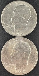 Lot Of 2 Eisenhower Dollars 1972, 1972-D