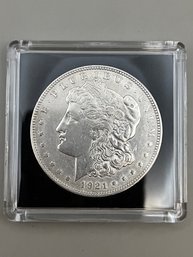 Beautiful 1921 Morgan Silver Dollar In Plastic Case