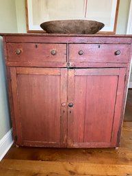 Mid 19th Century Primitive Painted Jelly Cupboard