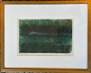 Vintage Abstract Monotype W.B. Hauseu