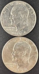 Lot Of 2 Eisenhower Dollars 1974, 1974-D