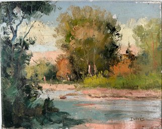 Oil Painting Water Scene ~ Signed Davis ~