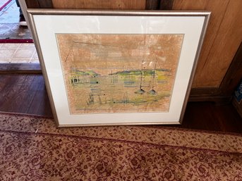 Pair Of Abstract Papyrus/sedge Framed Prints