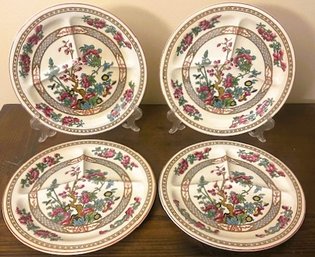 Four BCM Lord Nelson Ware Indian Tree Divided Plates